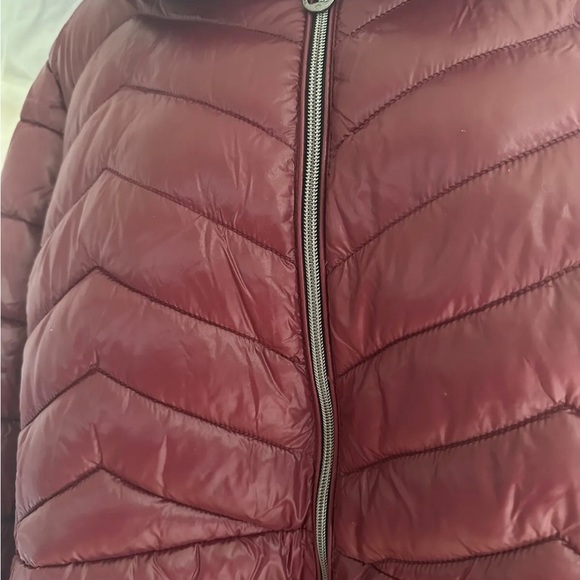 Women’s Noize Burgundy Quilted Zip Up Puffer Jacket Coat 2XL - Picture 5 of 8